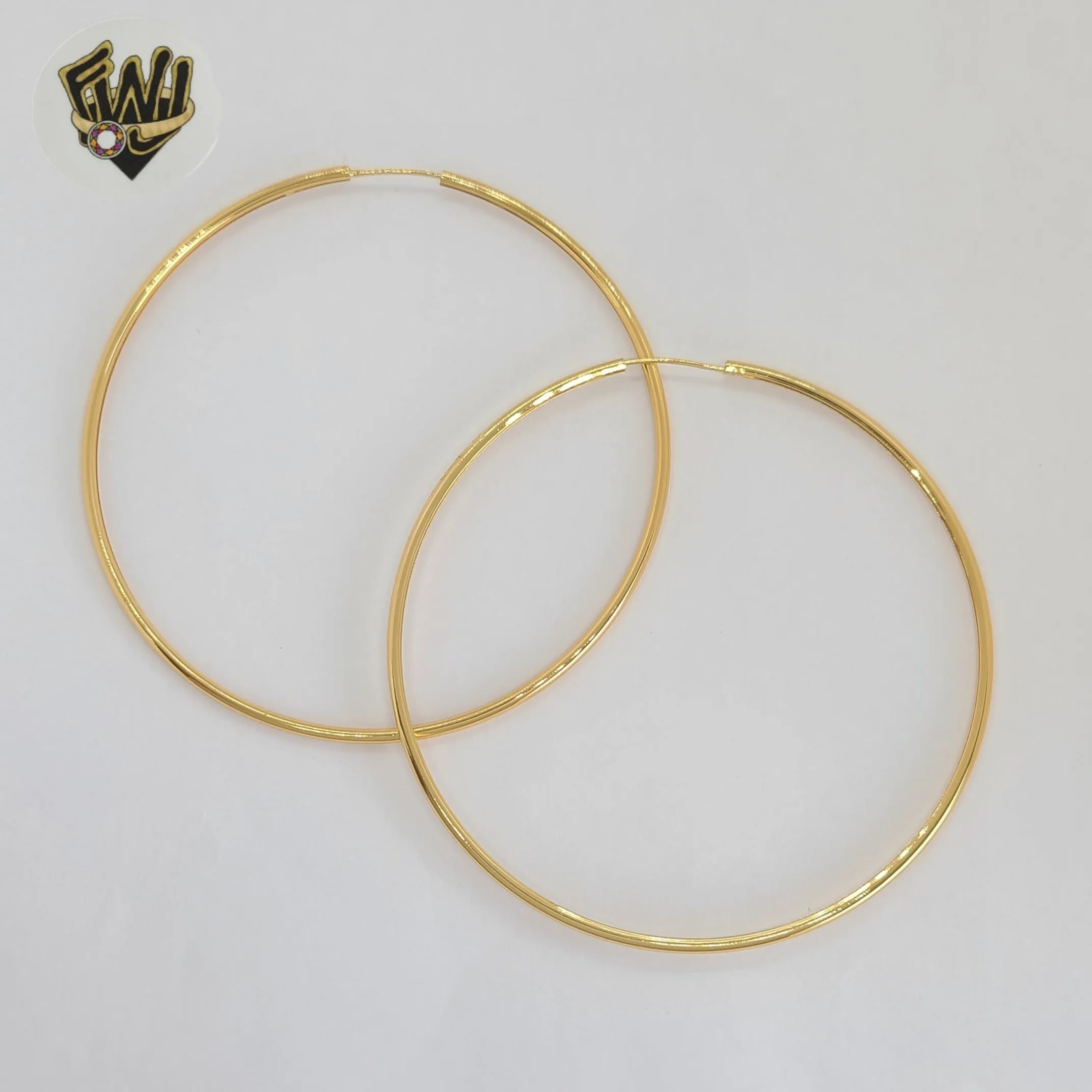 (1-2885) Gold Laminate - Plain Big Hoops - BGO