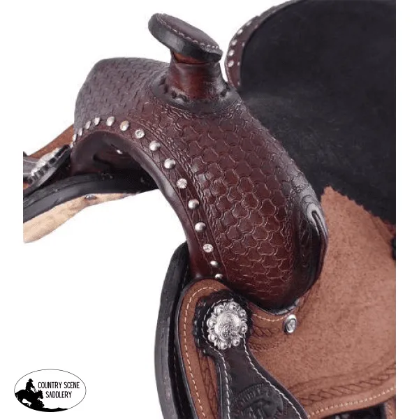 10" Double T pony saddle with basketweave