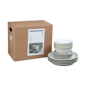 12 Piece Tableware Set - Linen