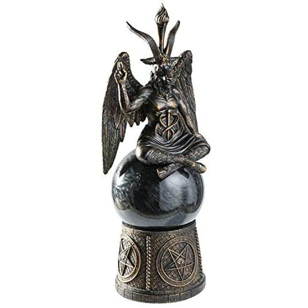 12" Baphomet Storm Ball Statue