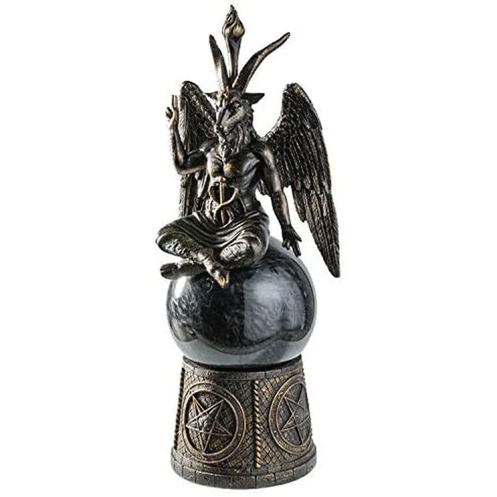 12" Baphomet Storm Ball Statue