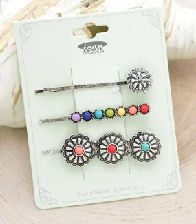 3 pc Bobby pin set