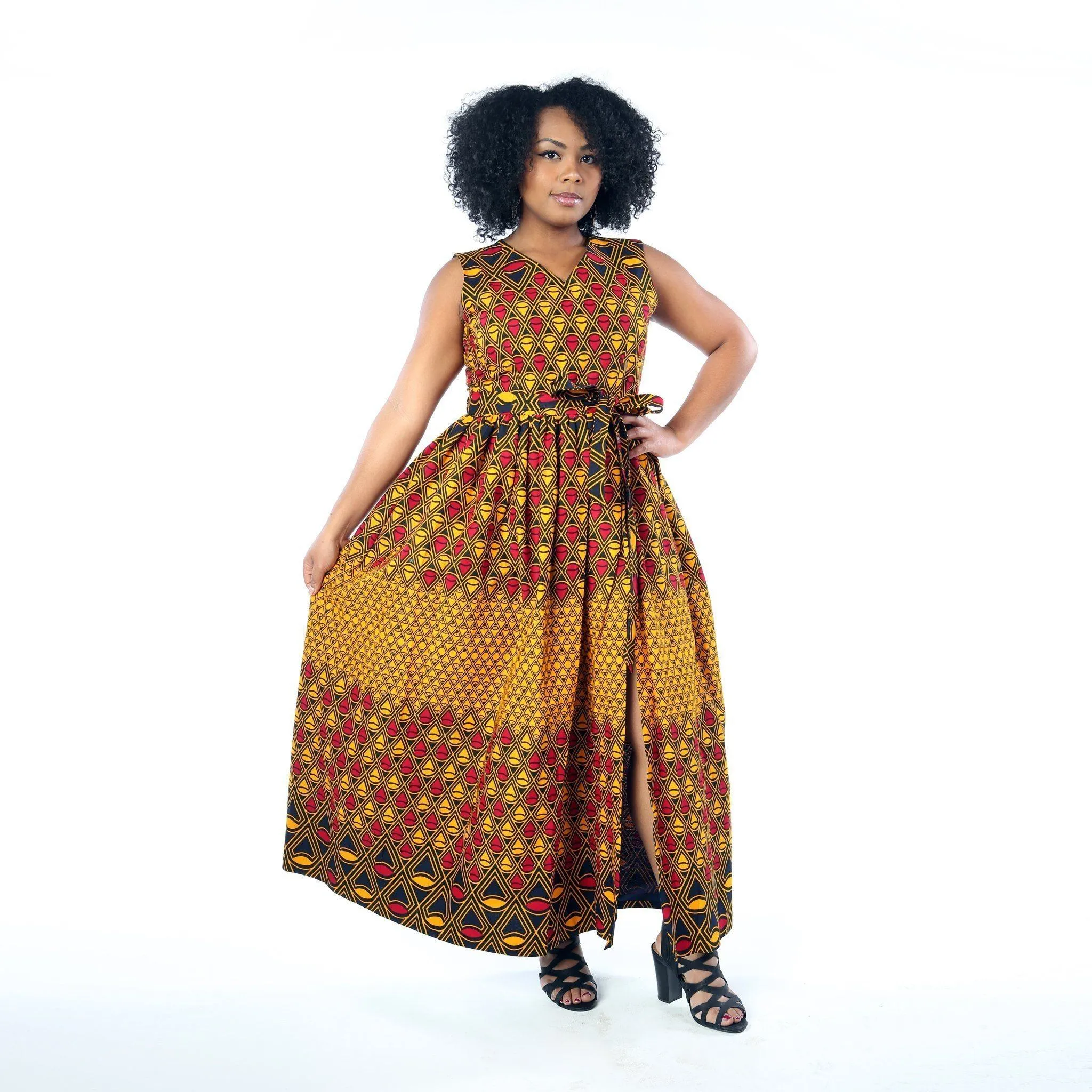 ALIDA African Print Women's dress