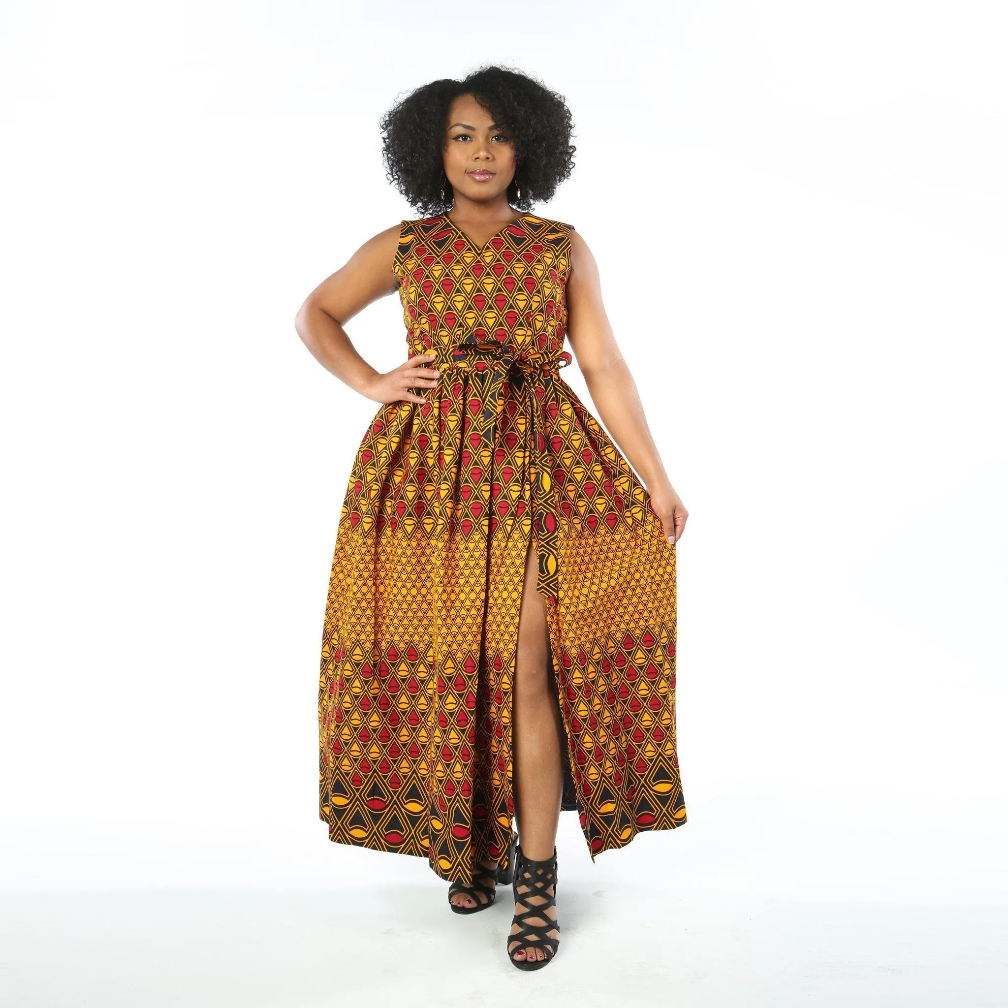 ALIDA African Print Women's dress