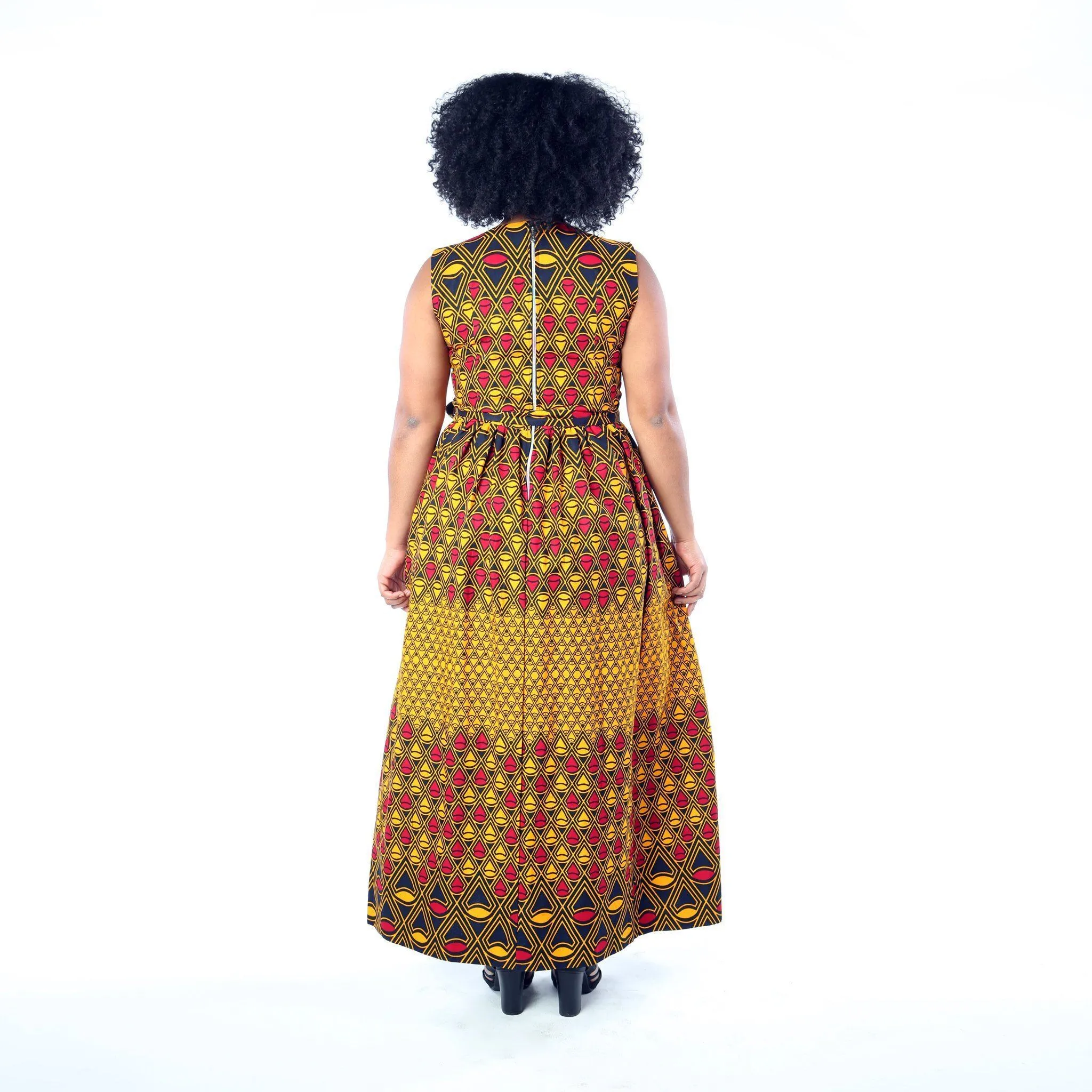 ALIDA African Print Women's dress