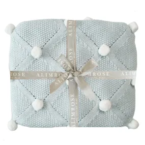 Alimrose - Pom Pom Blanket - Powder Blue