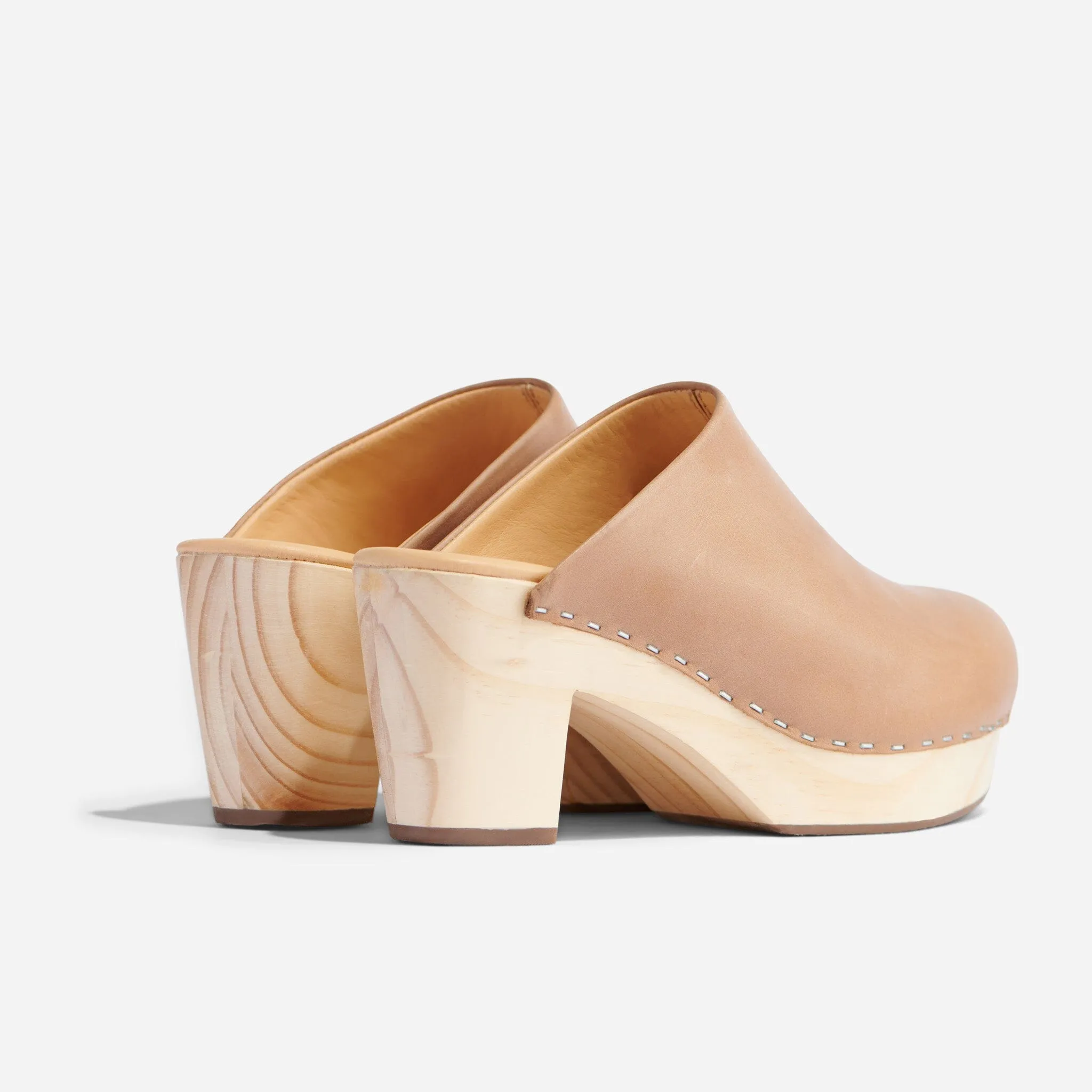 All-Day Heeled Clog Almond