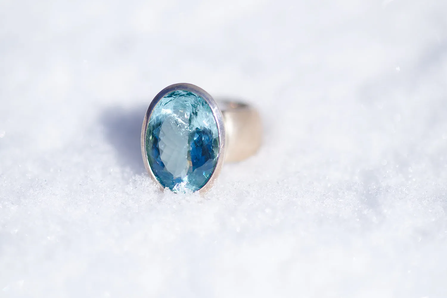 Aquamarine & Silver Ring