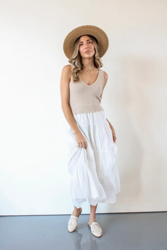 Aries Maxi Dress in White