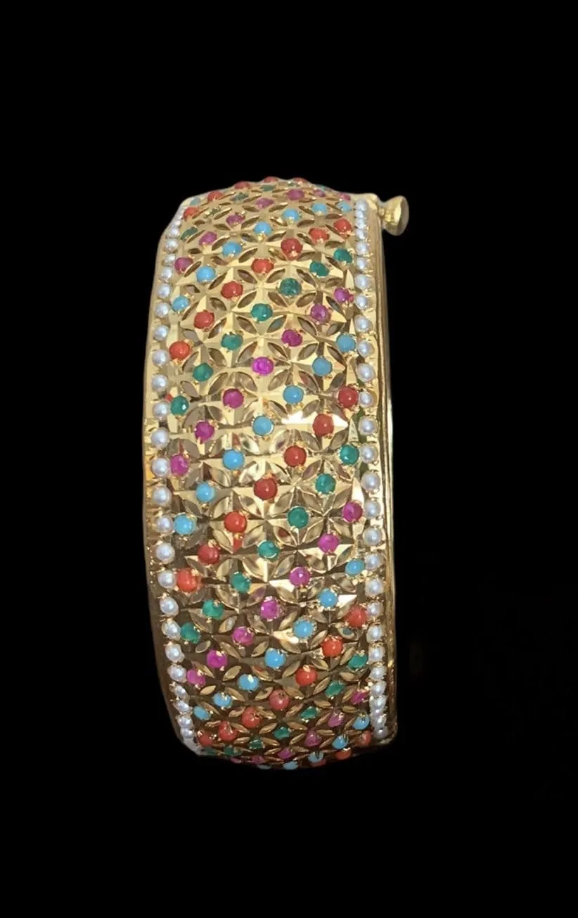 B189 Navratan  jadau bangles(READY TO SHIP )