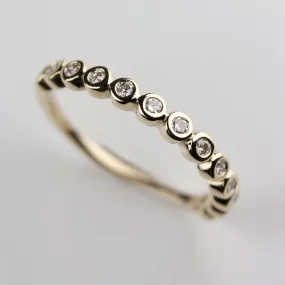 Bezel Set Half Eternity Band