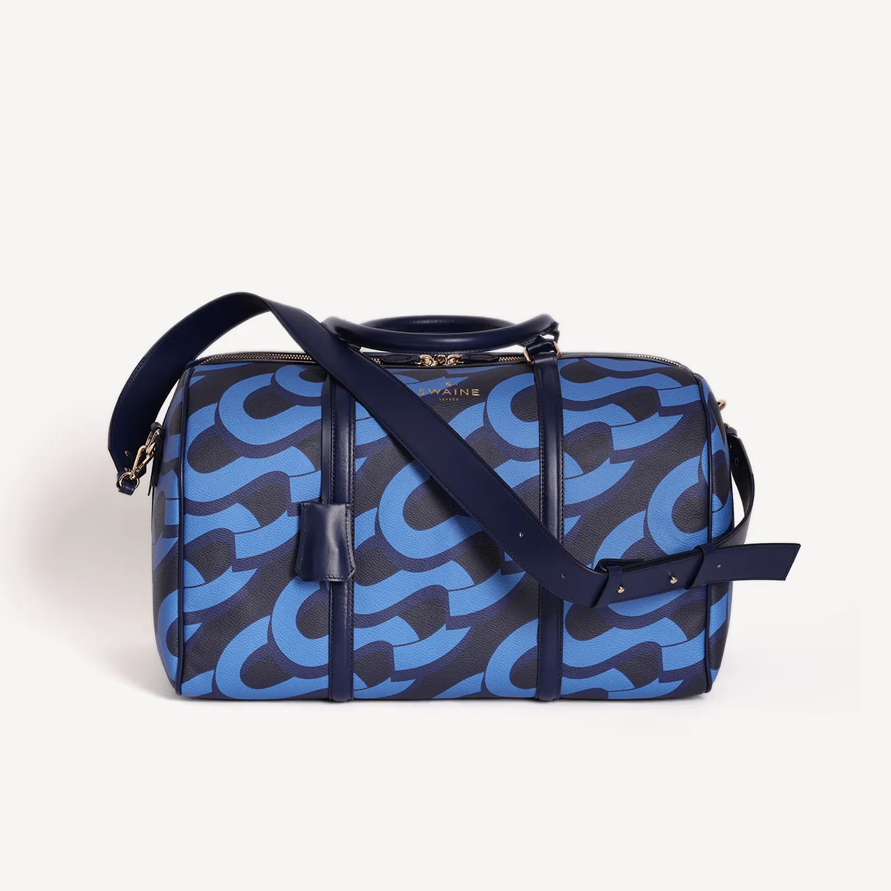 Boston Small Monogram Print - Blue