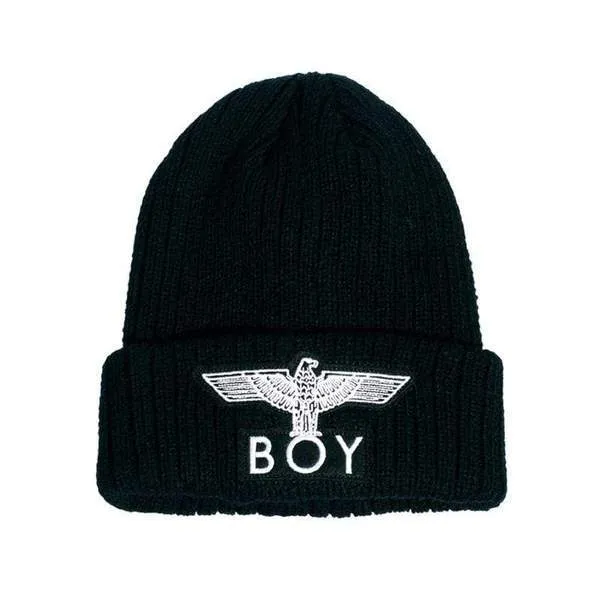 BOY EAGLE BEANIE WOMANS - BLACK/WHITE