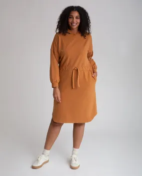 Bridget Organic Cotton Dress In Almond