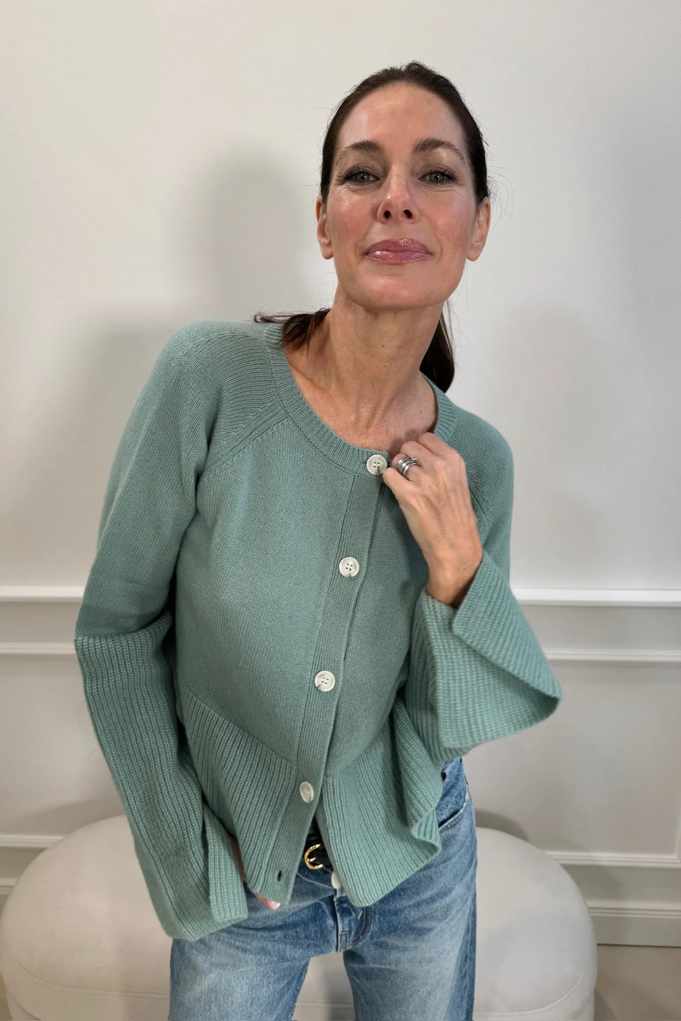 Cardigan Sophia in Asparagus Green