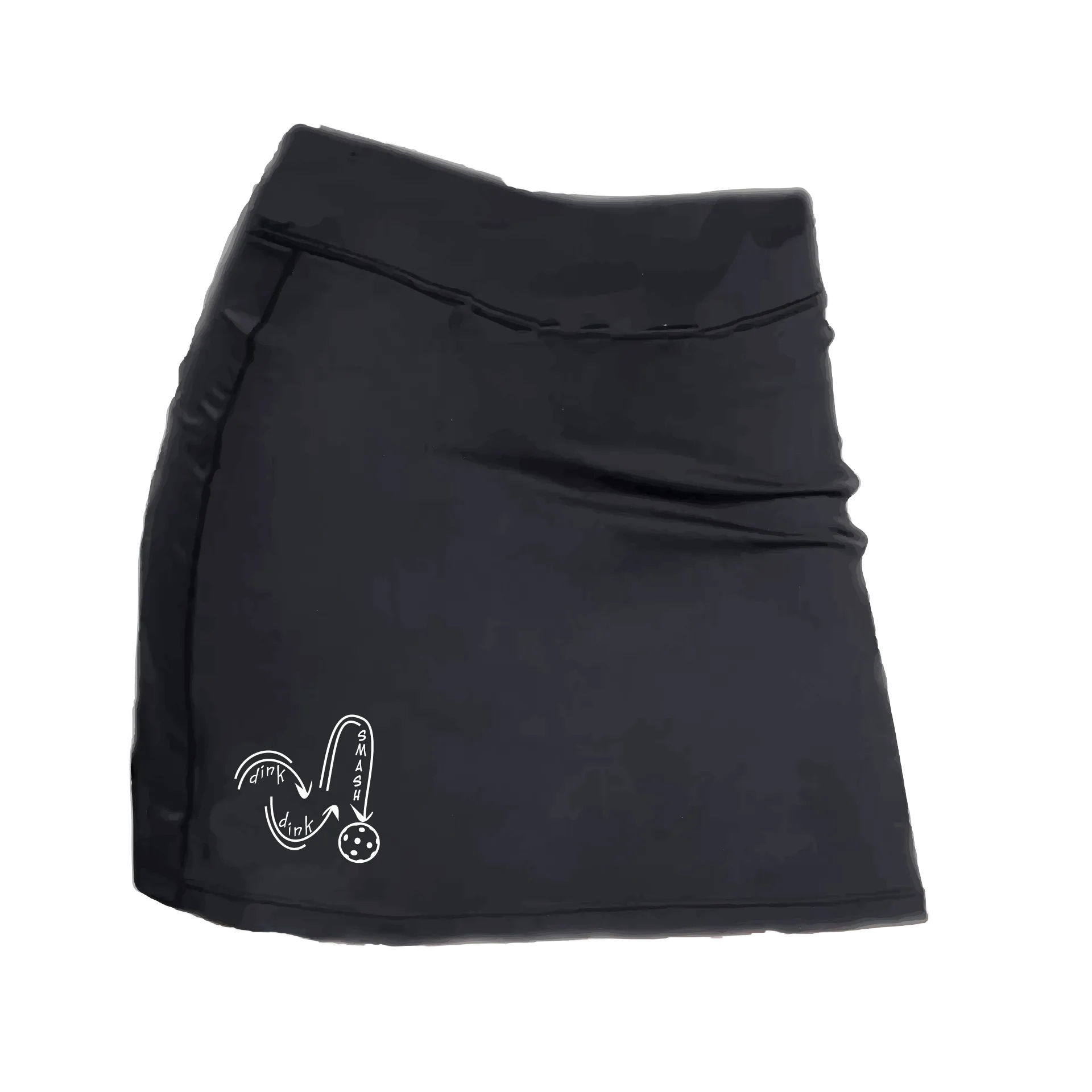 Dink Dink Smash (Black) | Women's Pickleball Skort