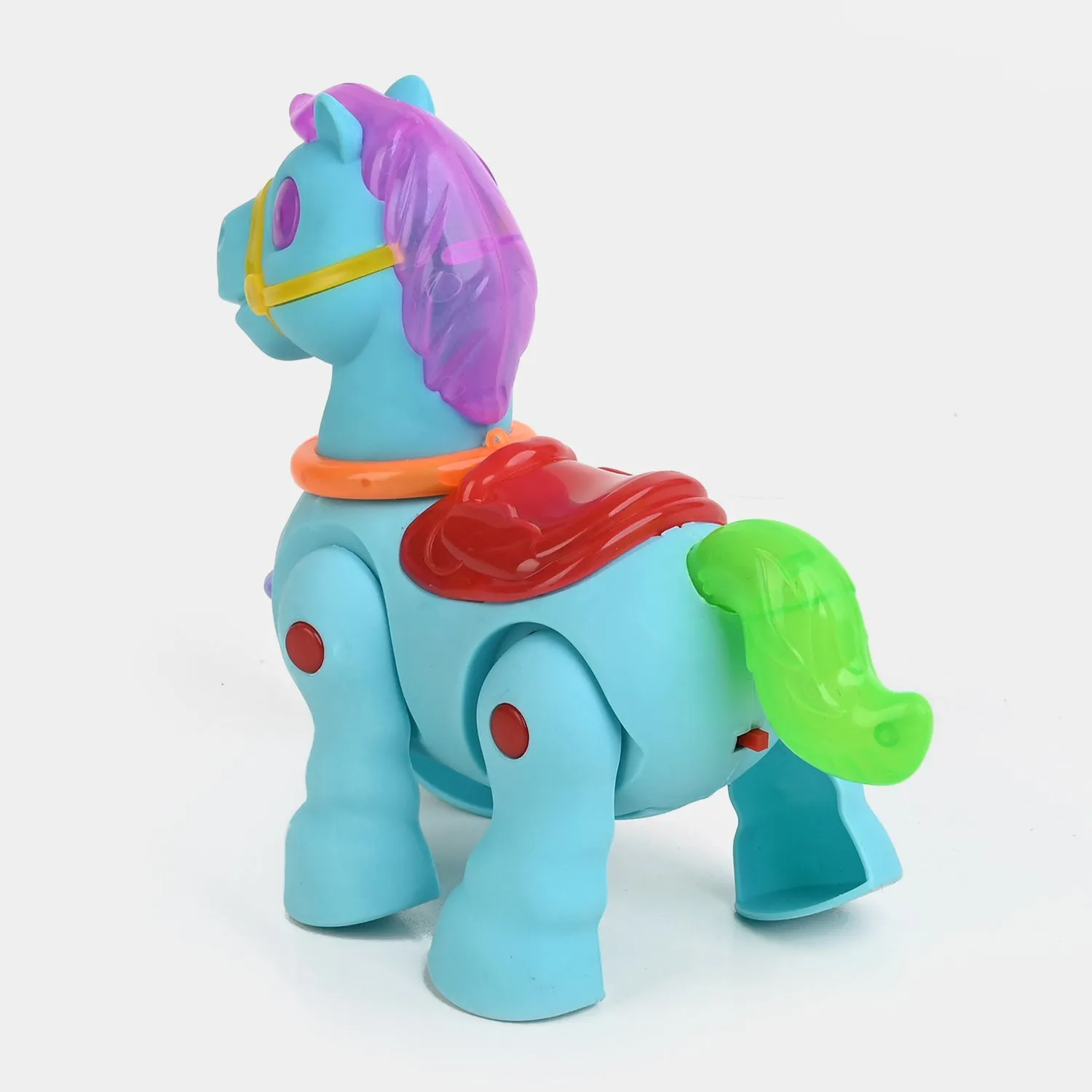 Electric Light & Music Walking Robot Along Horse Toy