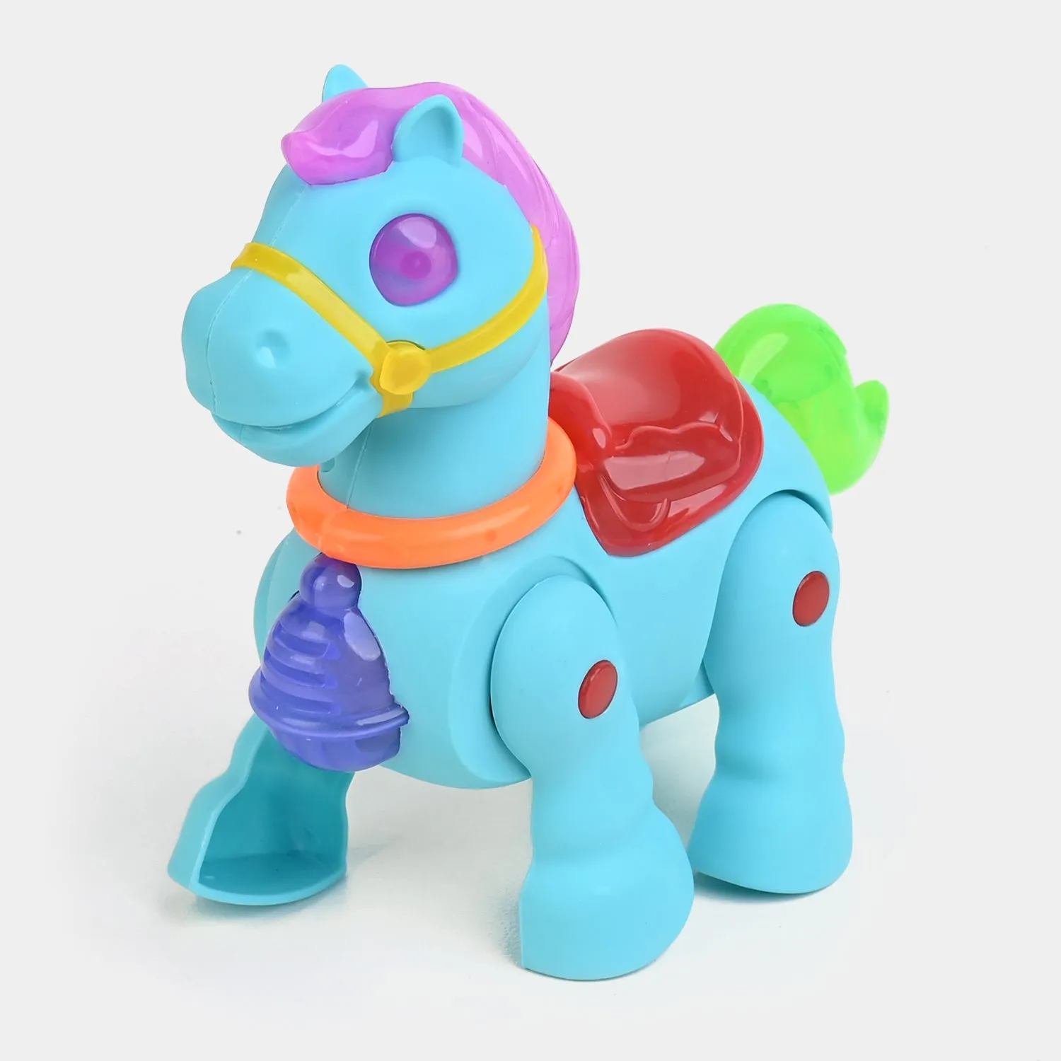 Electric Light & Music Walking Robot Along Horse Toy