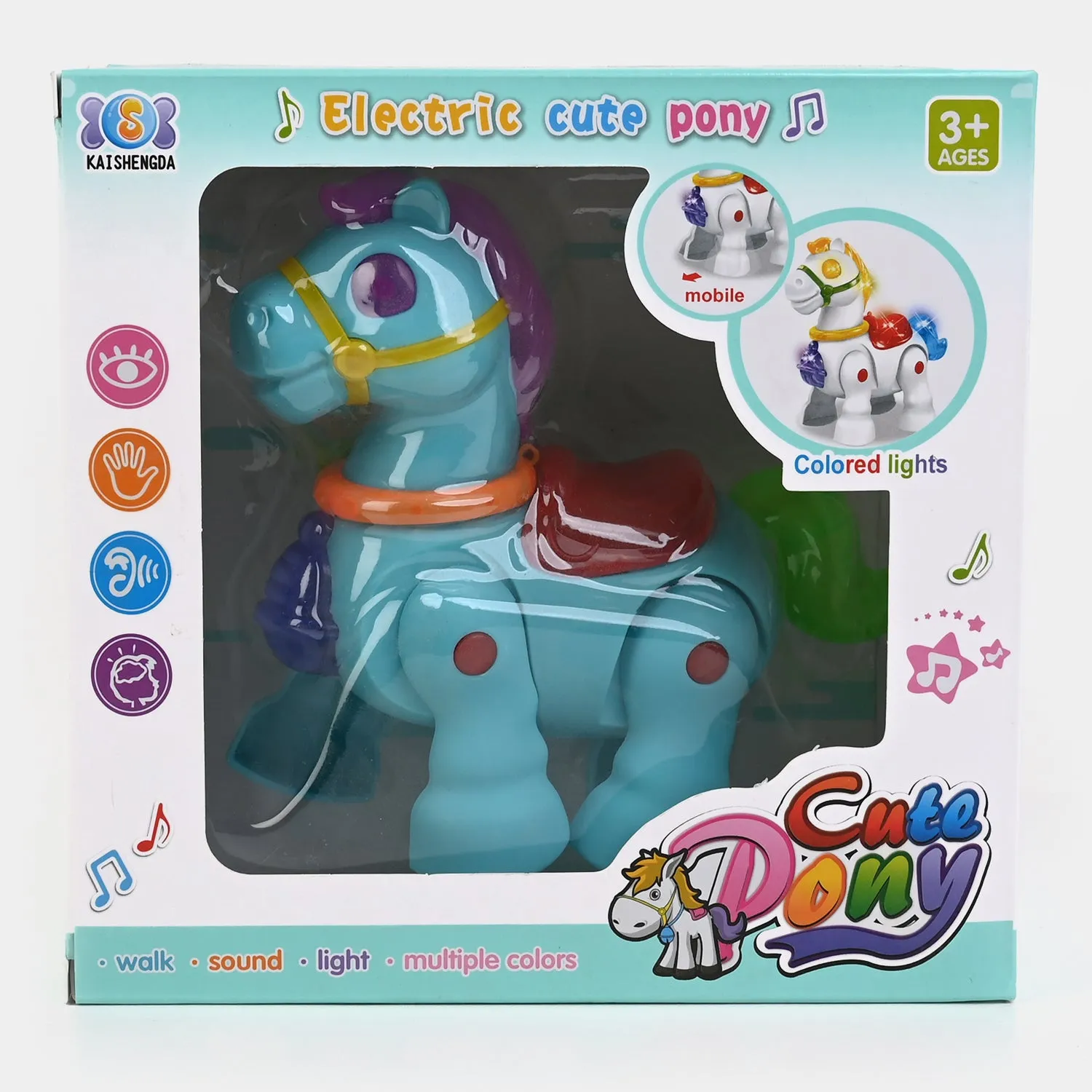 Electric Light & Music Walking Robot Along Horse Toy