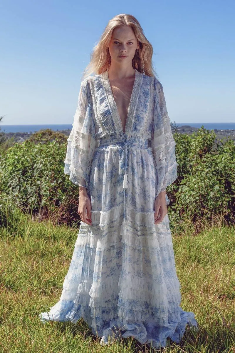 Fillyboo Maxi Dress / Duster Charm your way in Sunday Blue