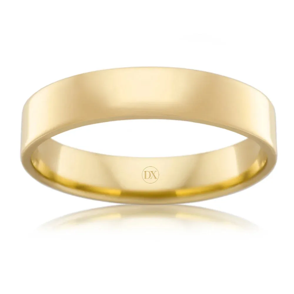 Flat Round 4mm - 18ct Yellow Gold