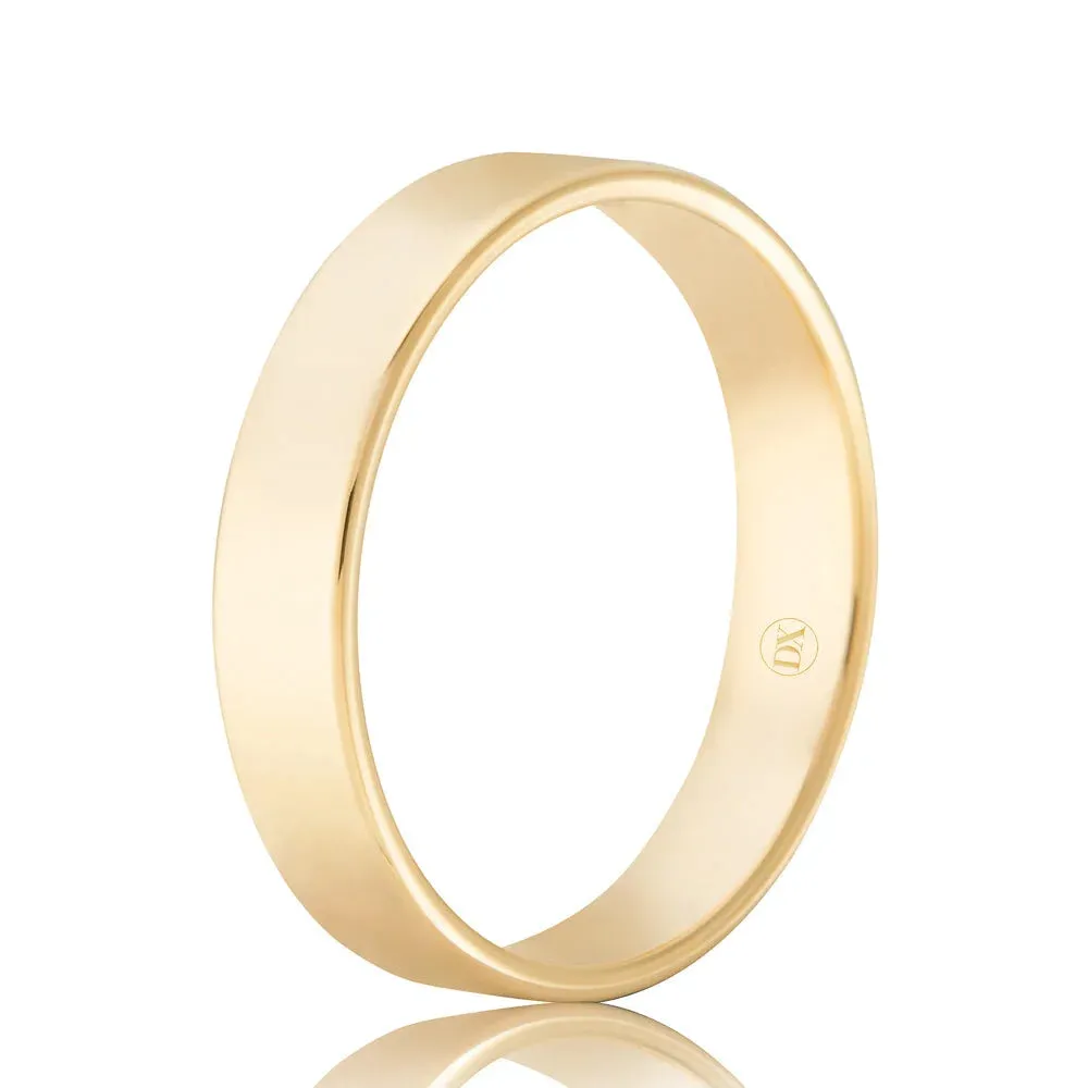 Flat Round 4mm - 18ct Yellow Gold