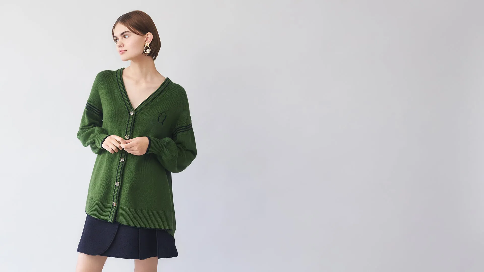 Forest Green College Cardigan