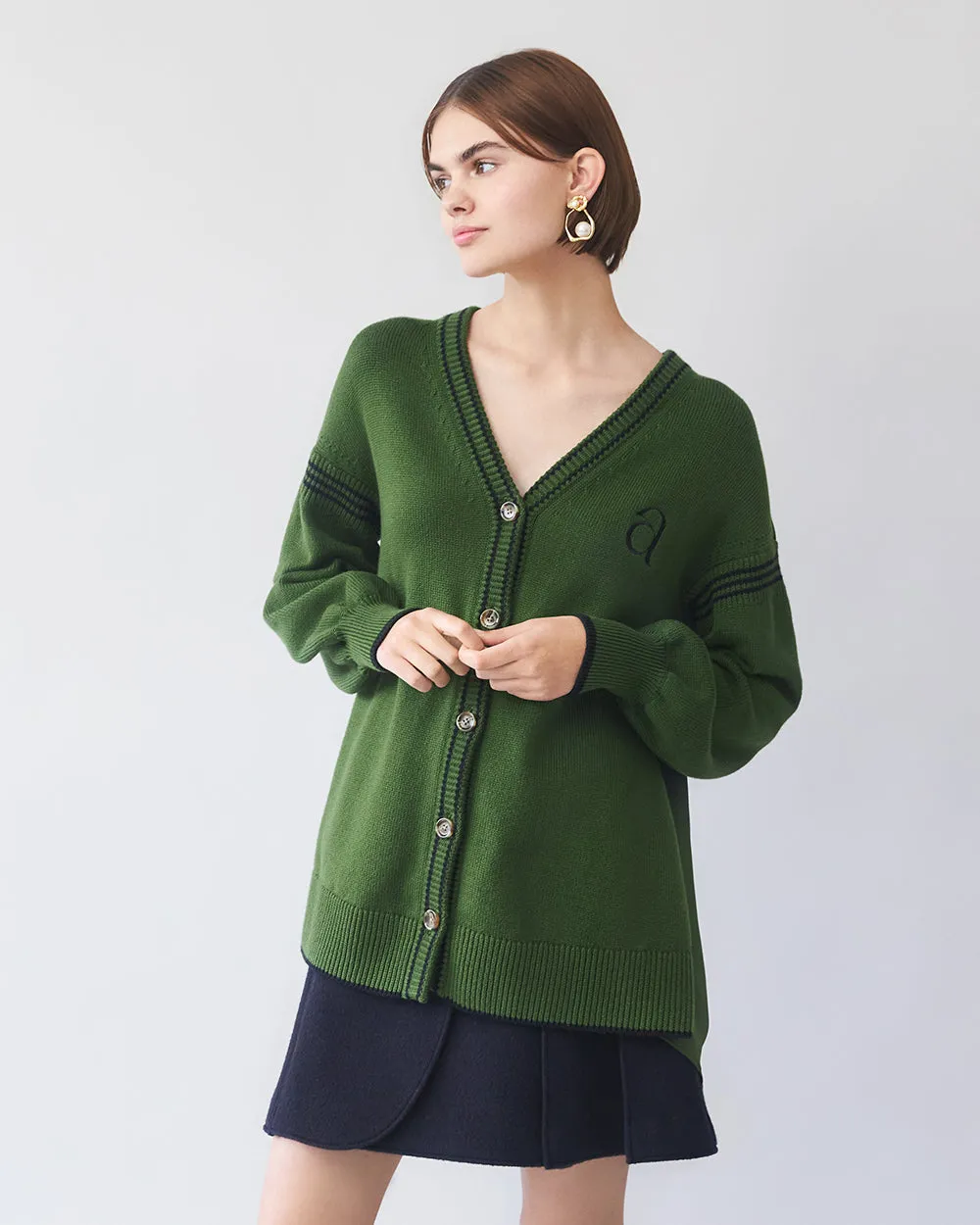 Forest Green College Cardigan