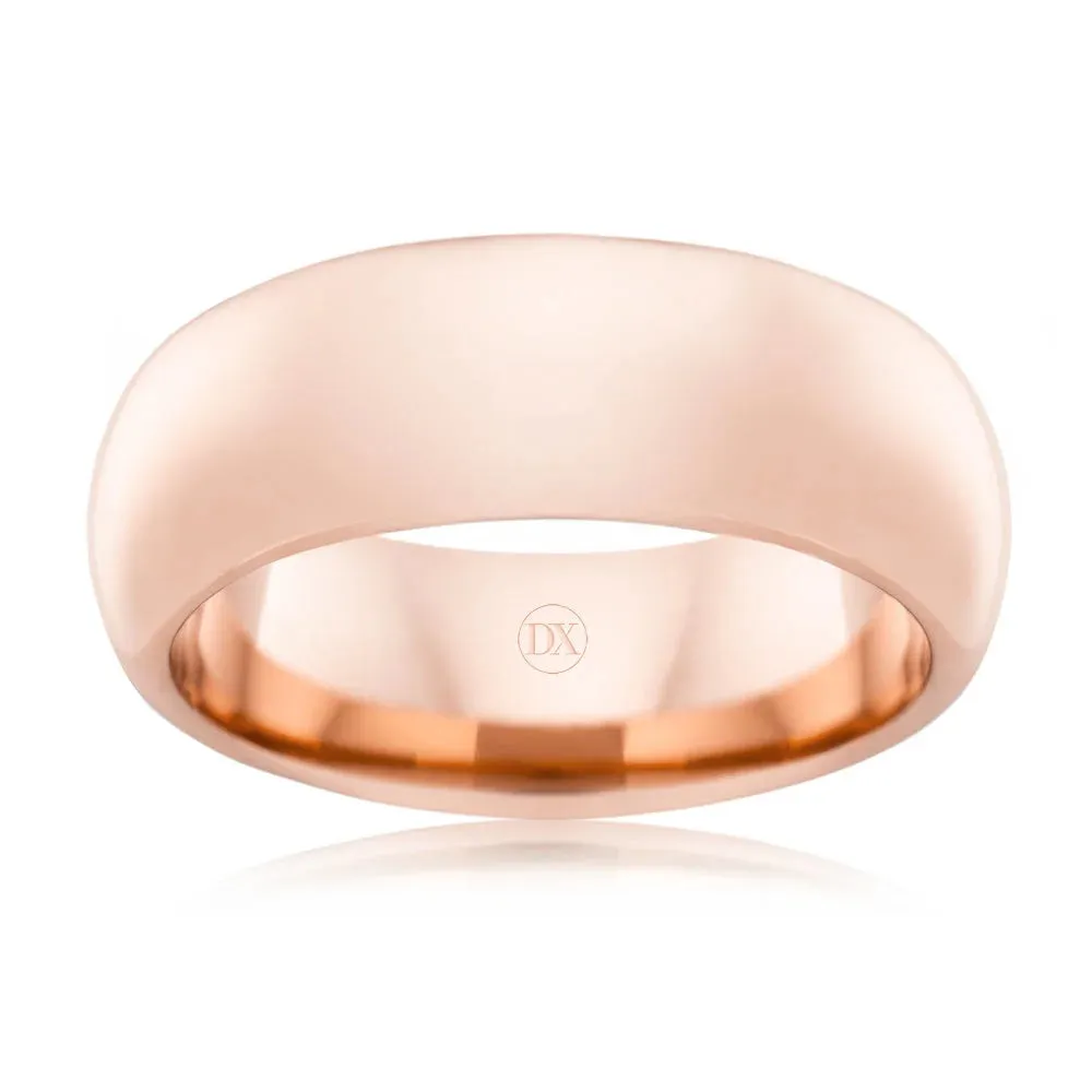 Full Dome 8mm - 9ct Rose Gold