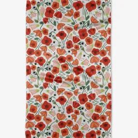 Geometry Poppy Power Tea Towel