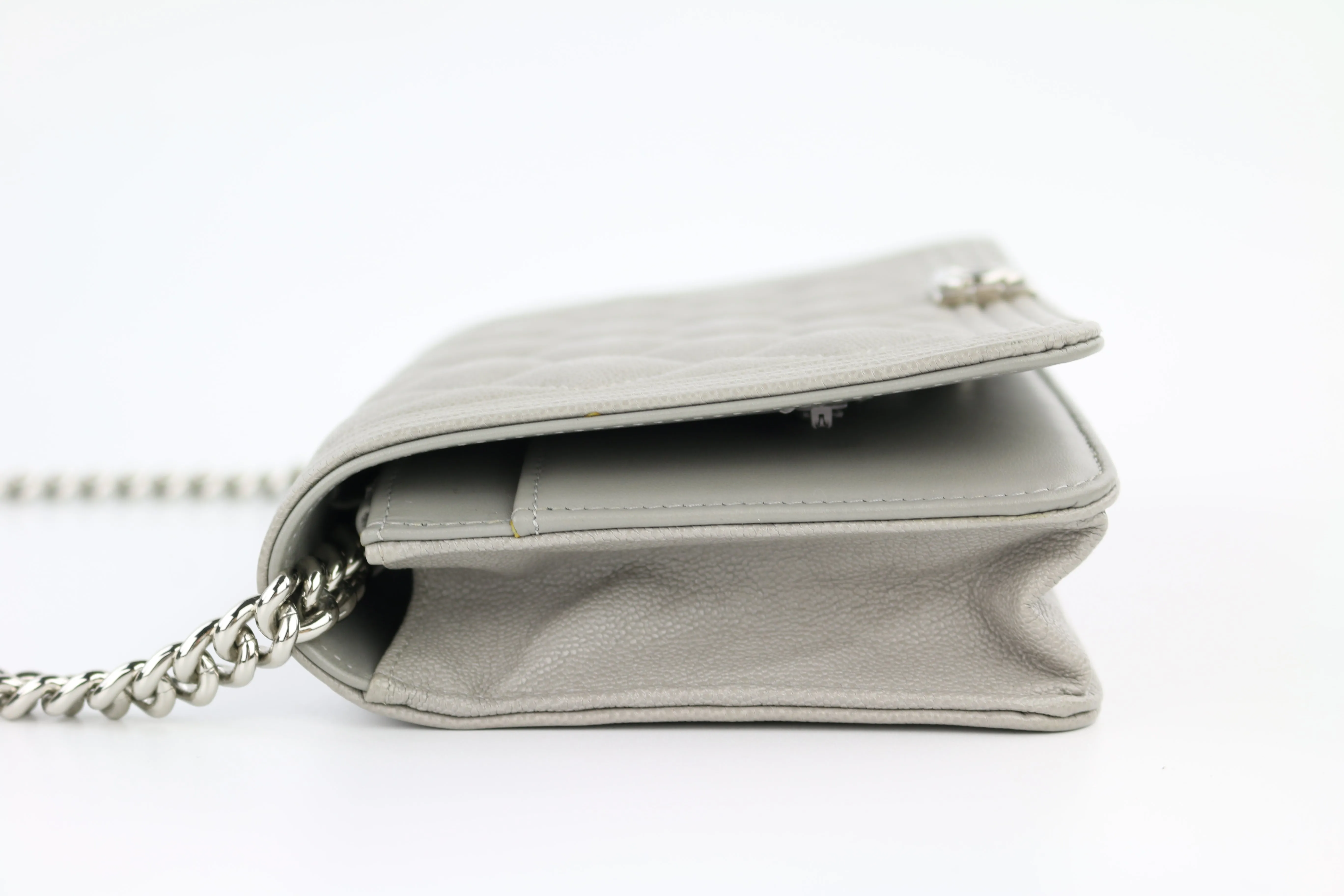 Grey Caviar Boy Wallet on a Chain