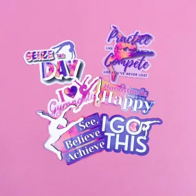 Gymnastics Motivational Stickers Party Favor Bundle