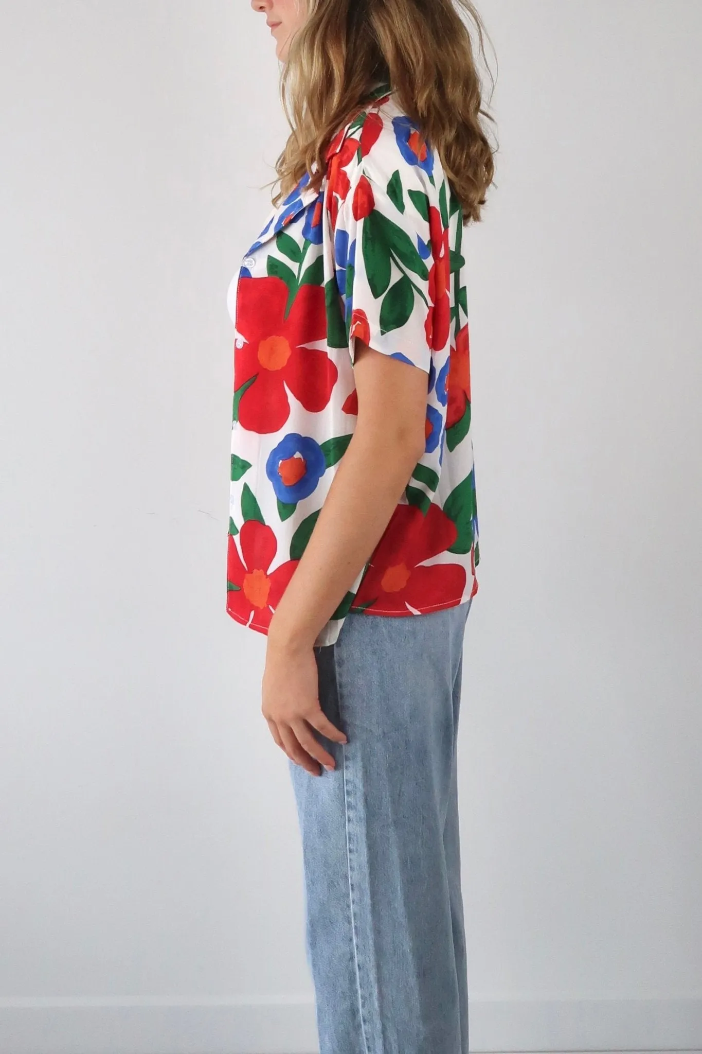 Haiwaii floral button down shirt