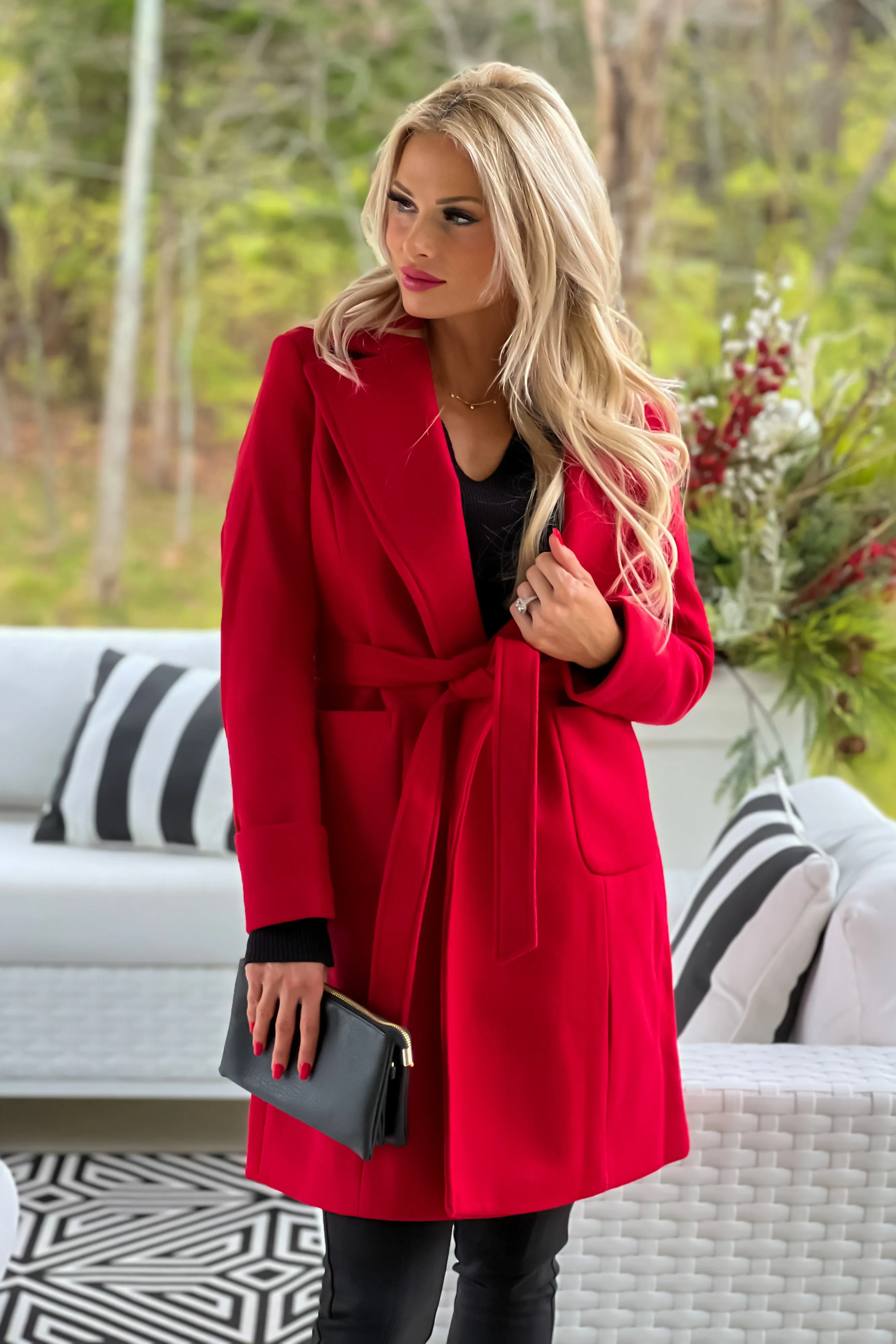 Holiday Travels Coat : Red