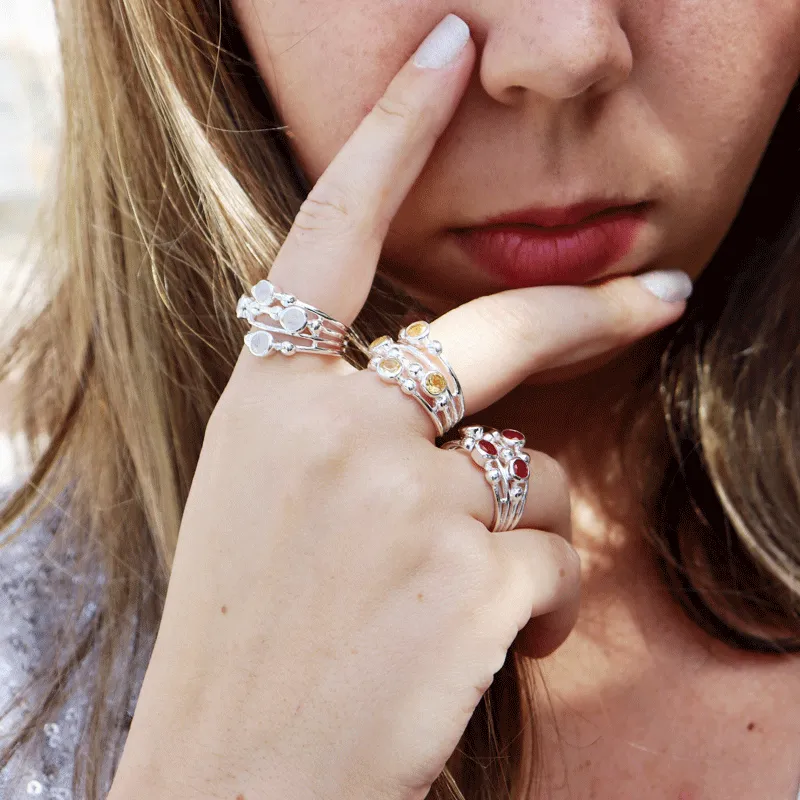 Kajel Citrine Multi Stone Ring