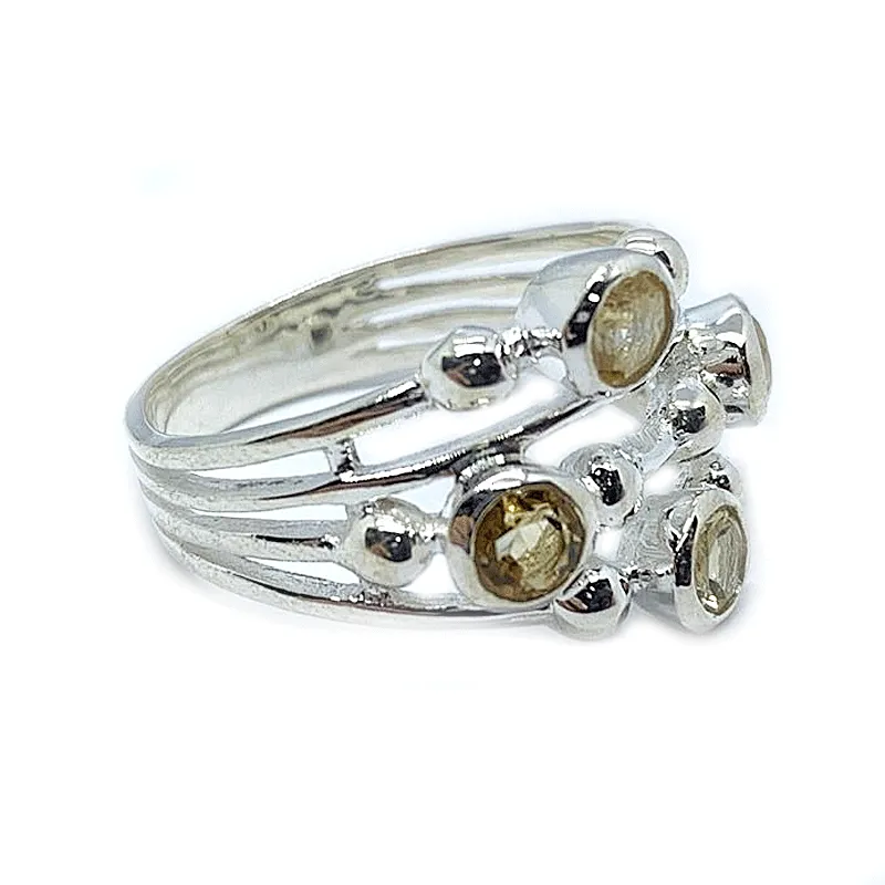 Kajel Citrine Multi Stone Ring