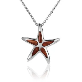 Koa Wood Hokuhele Starfish Pendant