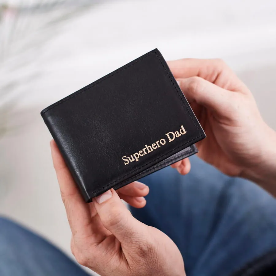 Leather Wallet with Message and Photo Card