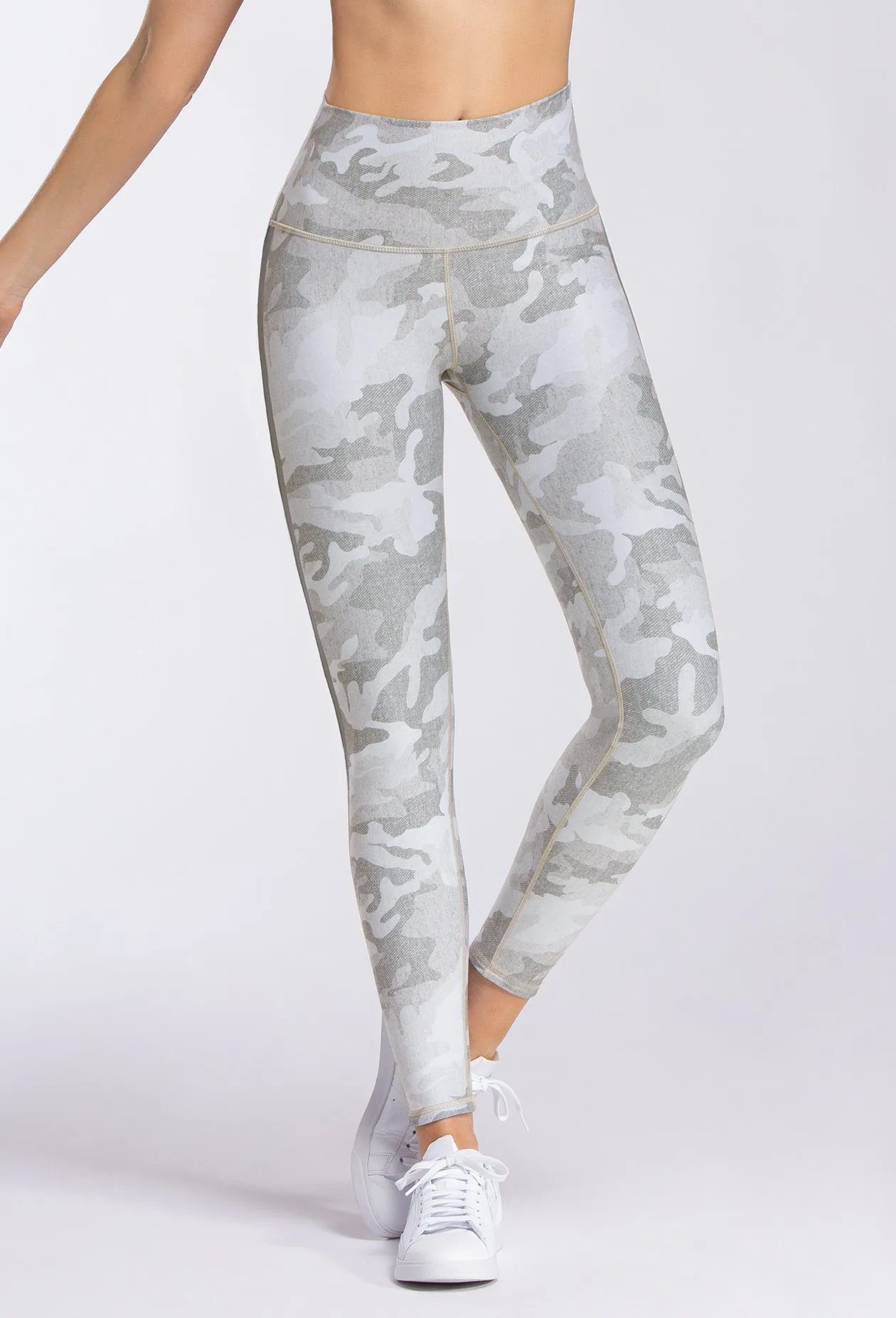 Light Grey Heather Camo Side Stripe Leggings