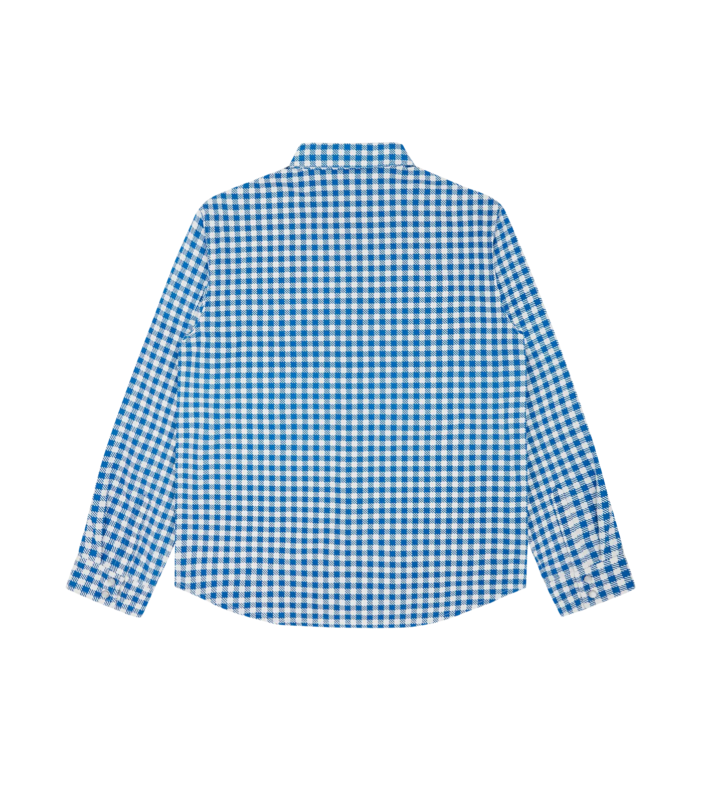 L/S PRINTED CHECK SHIRT - BLUE CHECK