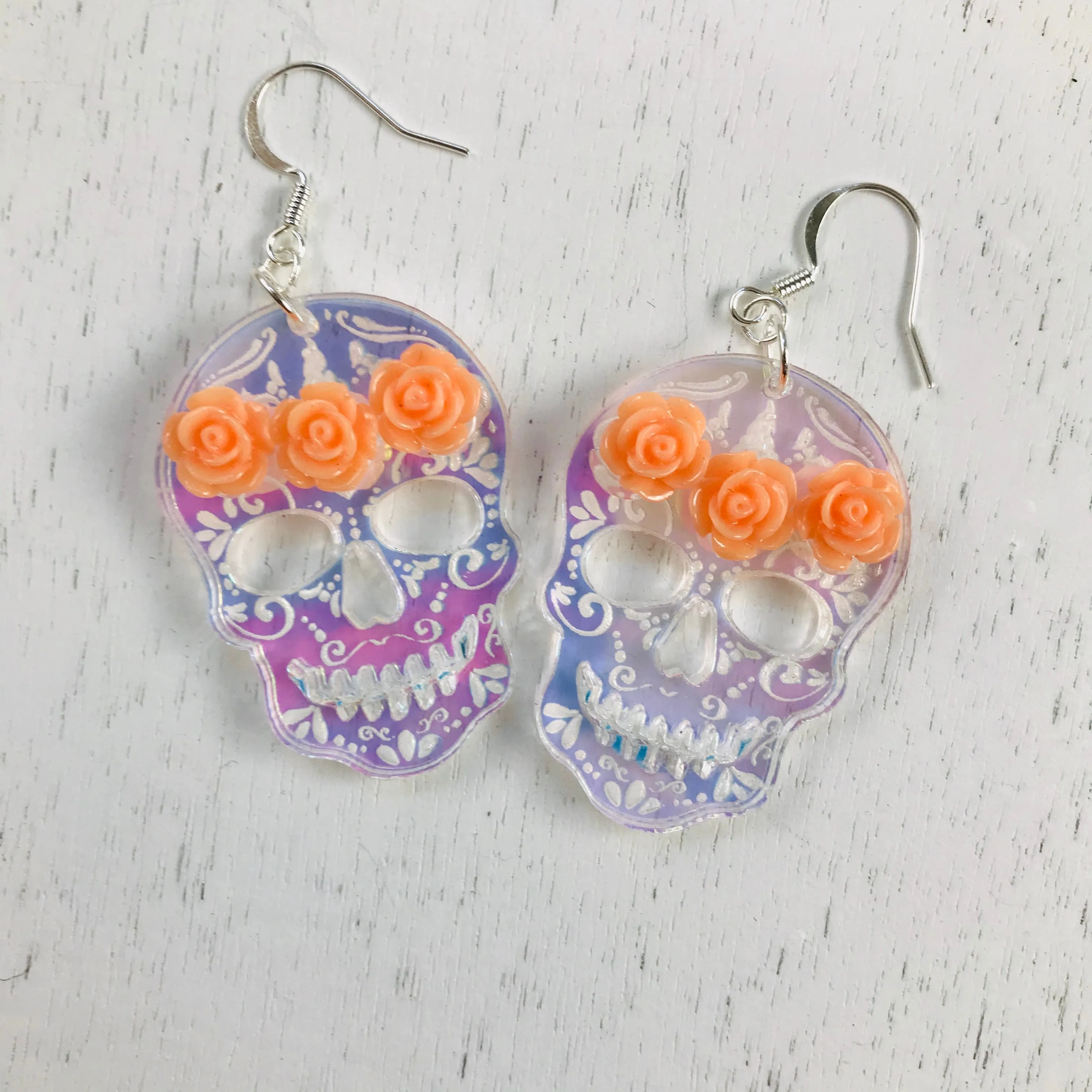 Magic Sugar Skull Dangle Earrings