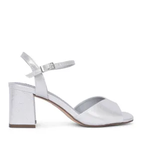 Menbur Block Heel Sandals Silver