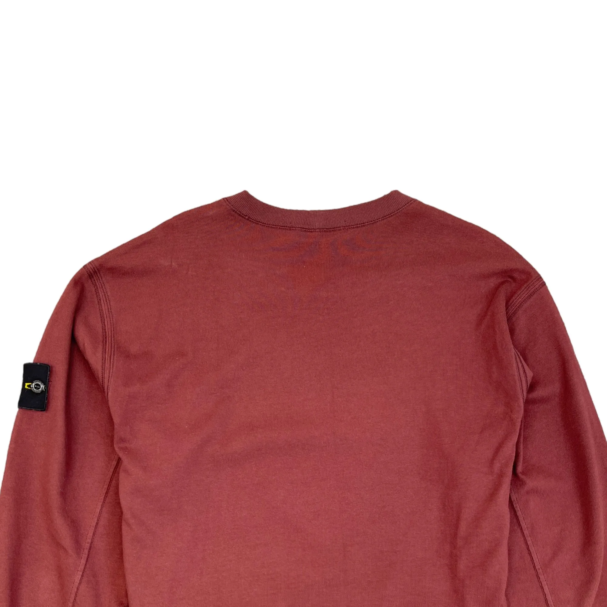 Men's Applique Logo Sweatshirt Burgundy Size M