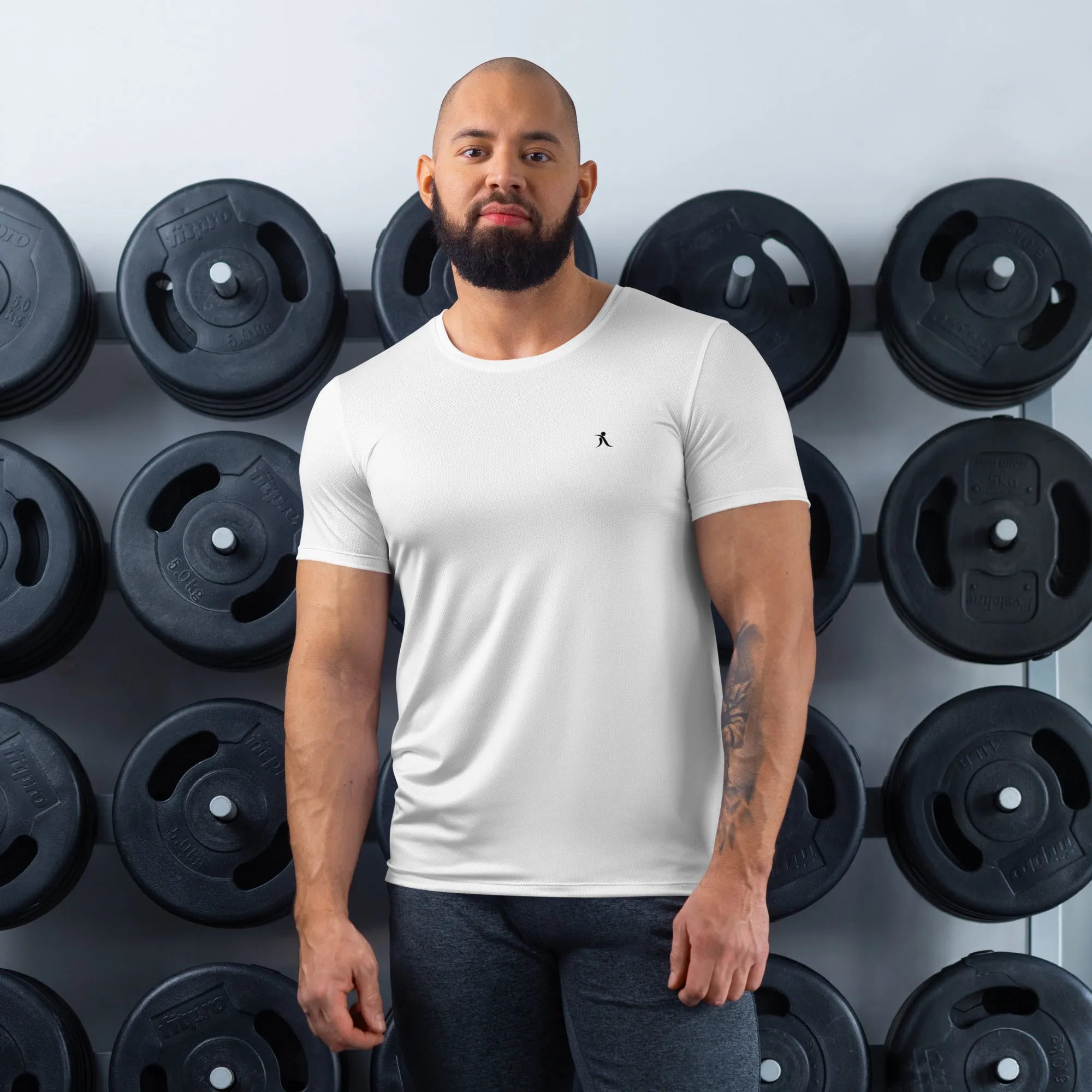 Men's White Athletic T-shirt