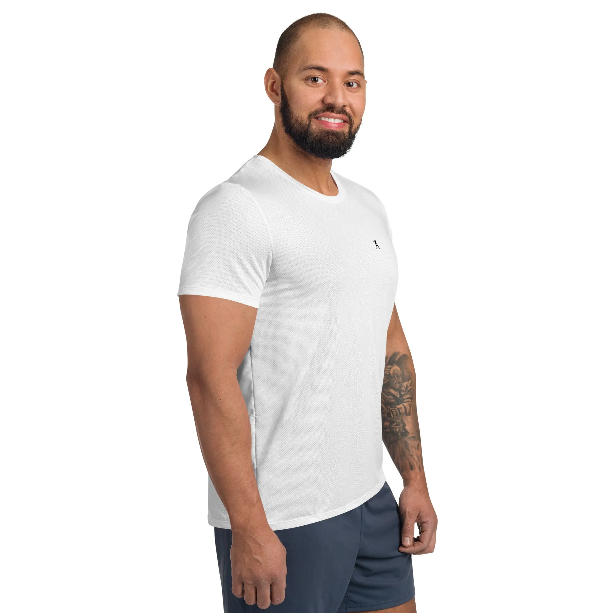 Men's White Athletic T-shirt