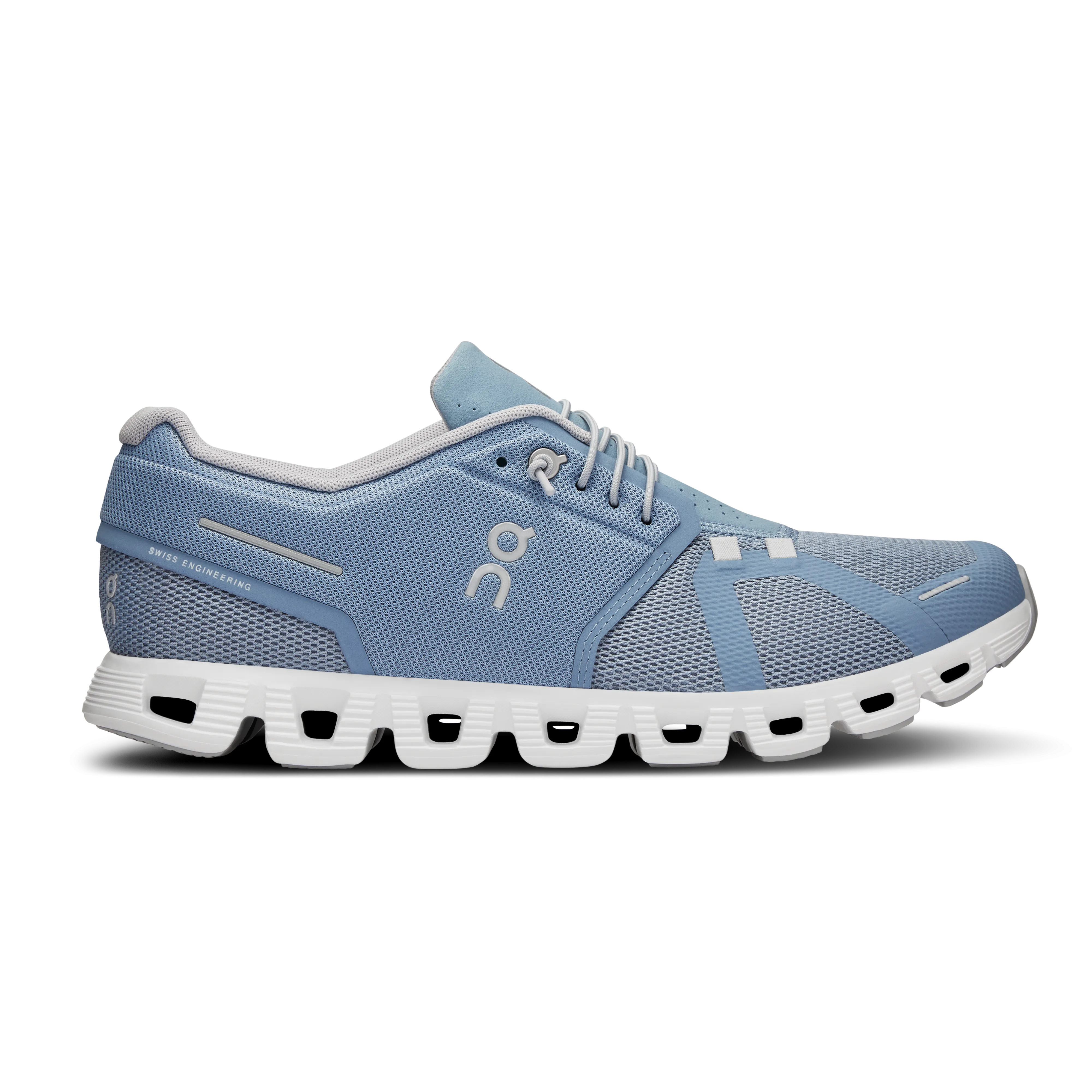 On Running Men's Cloud 5 Shoes - Chambray / White