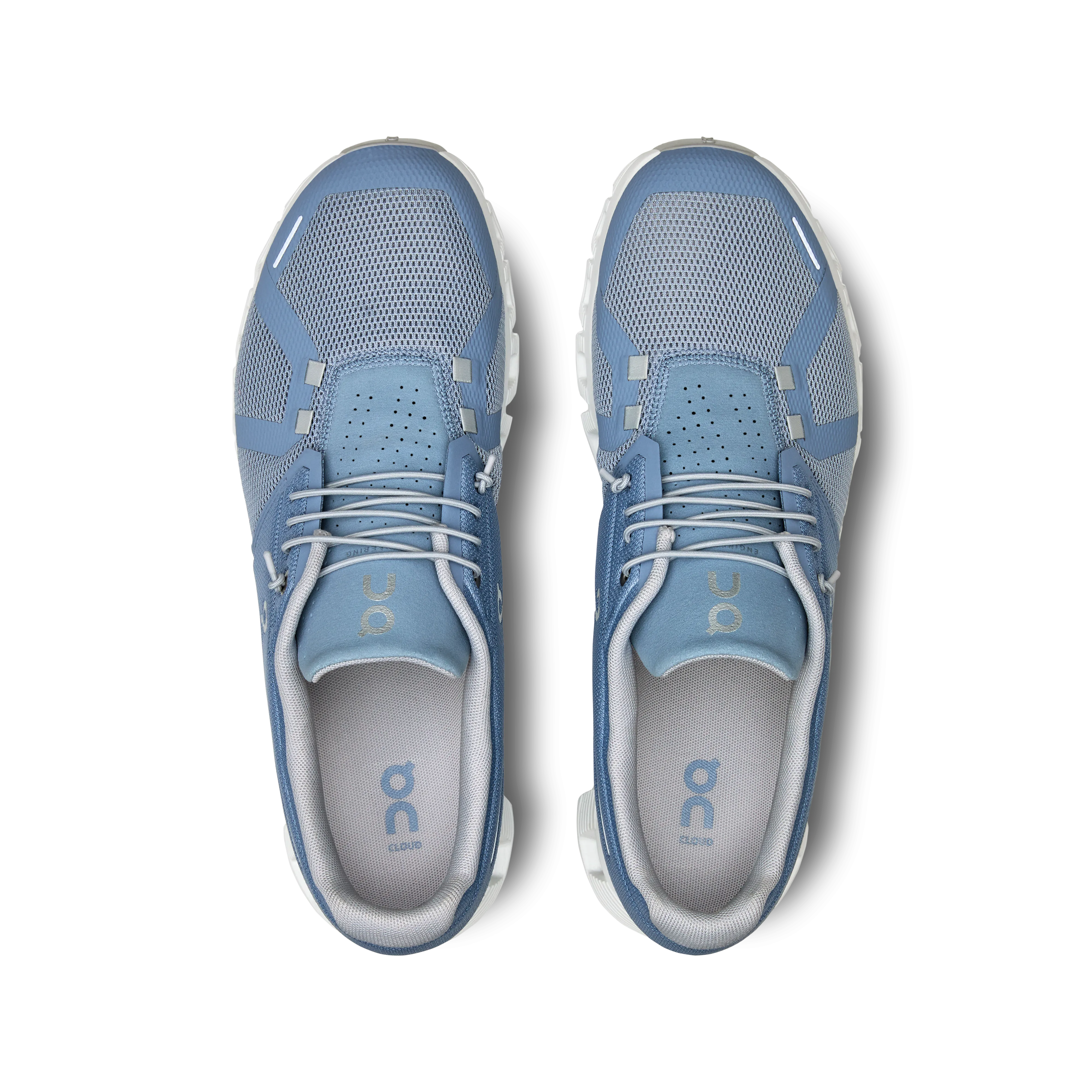 On Running Men's Cloud 5 Shoes - Chambray / White