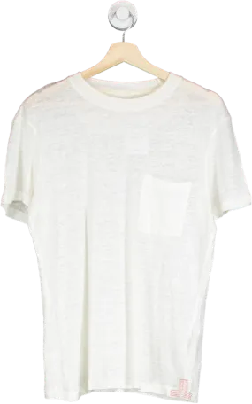 Orlebar Brown White Classic Linen T Shirt UK M