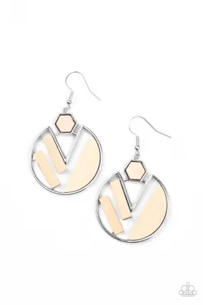 Paparazzi Petrified Posh - White Earrings