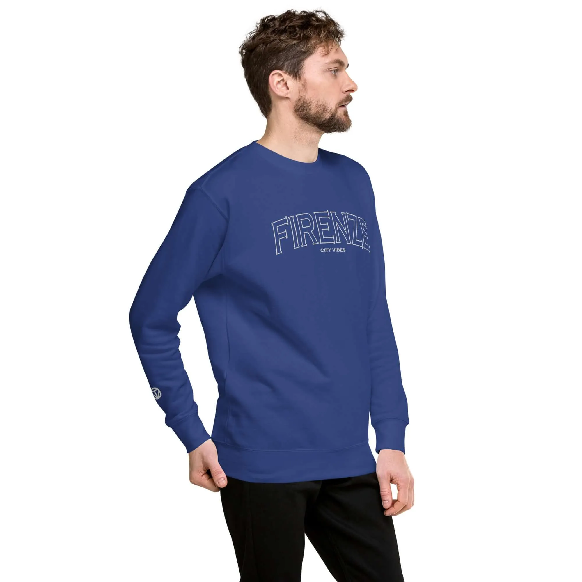 Premium Sweatshirt FIRENZE (Blau/Weiß)